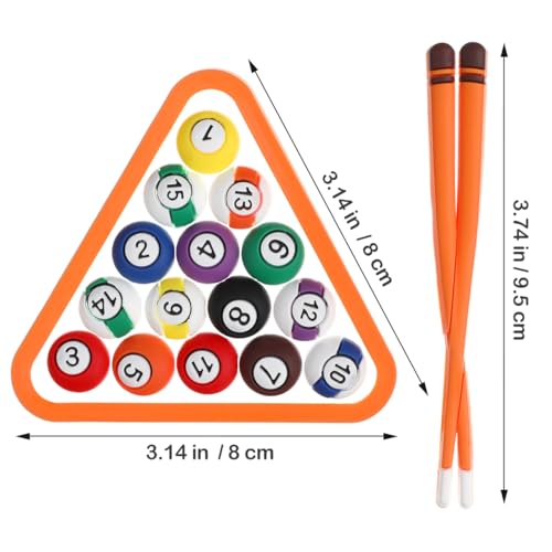 Billiard Cake Toppers Set - 8cm Soft Silicone Pool Ball Decorations