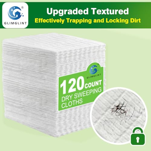 GLIMGLINT Disposable Dry Sweeping Cloths for Swiffer - 120 Count