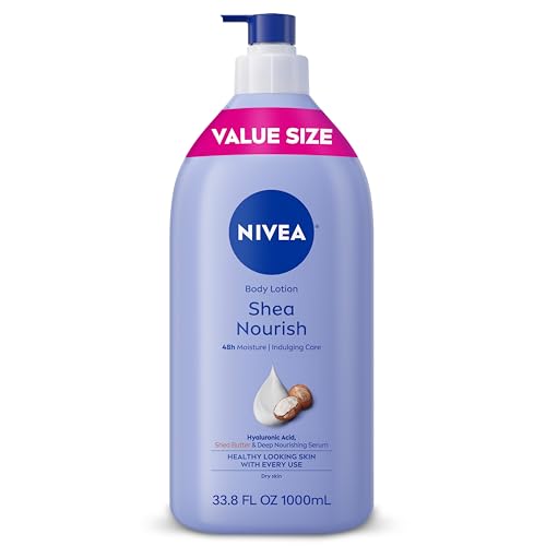 NIVEA Shea Nourish Body Lotion with Shea Butter & Hyaluronic Acid - 33.8 Oz