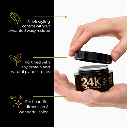 Sally Hershberger 24K Hair Shaping Balm - Flexible Hold, Smoothing & Shine - All Hair Types - 1.7oz