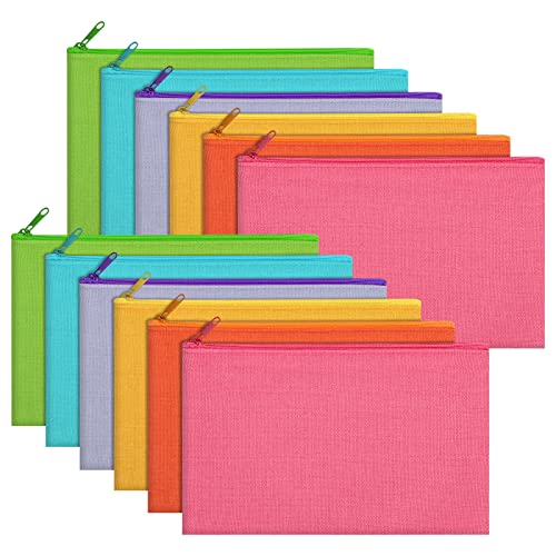 Sinzip Multicolored B / S Cotton Canvas Makeup Bag - Travel Toiletry Pouch, DIY Craft Bag