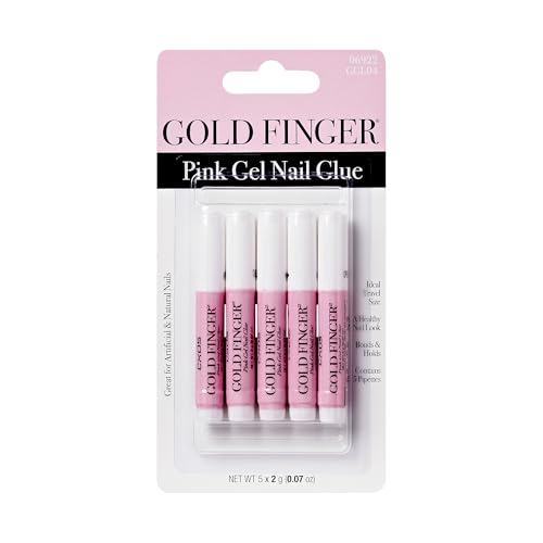 Goldfinger Professional Nail Glue - Super Strong, Fast-Drying, Pack of 5