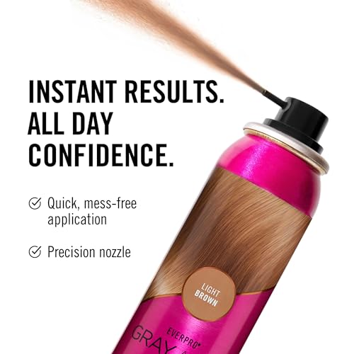 EVERPRO Gray Away Instant Root Cover Up Spray 2.5oz - Light Brown