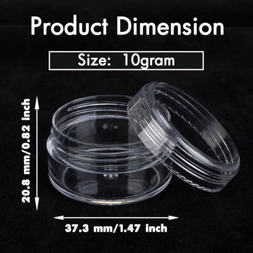 GOLACKY 10g Sample Containers - 20 Pack Leak-Proof Jars with Lids