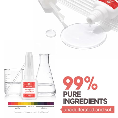 UNA GELLA Super Strong Nail Glue - Quick-Drying Adhesive for Tips & Repairs | 10ml