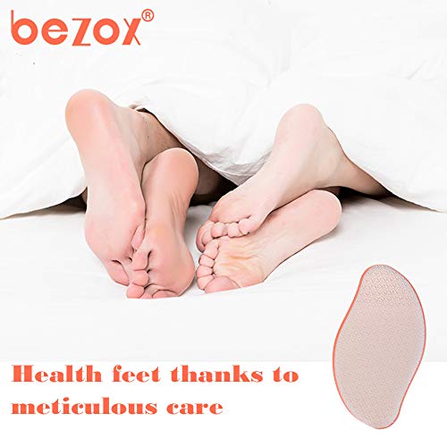 BEZOX Glass Foot File Callus Remover Orange Nano Technology Pedicure Rasp