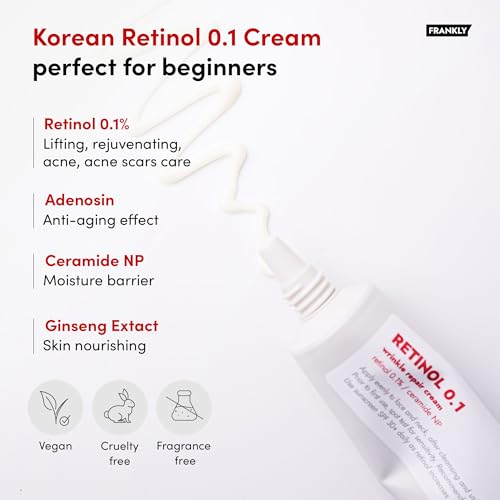 FRANKLY Retinol 0.1% Cream - Anti-Aging Night Cream with Ceramides & Ginseng