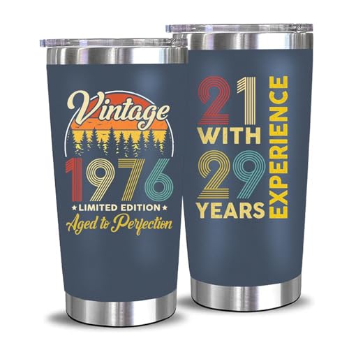 50th Birthday Tumbler - 20 Oz Stainless Steel Mug for Him/Her