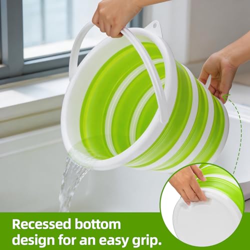 Collapsible Silicone Cleaning Bucket - 10L Portable Mop & Rinse Bin