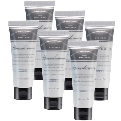 DincherBel Magnolia Mountain Retreat Hand Cream Set, 6 Pack Travel Size (1 oz) - Moisturizing Lotion for Dry Hands