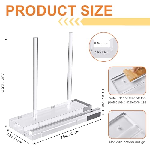 CHEPULA 10 Inch Acrylic Display Stand - Clear Easel for Plates & Art