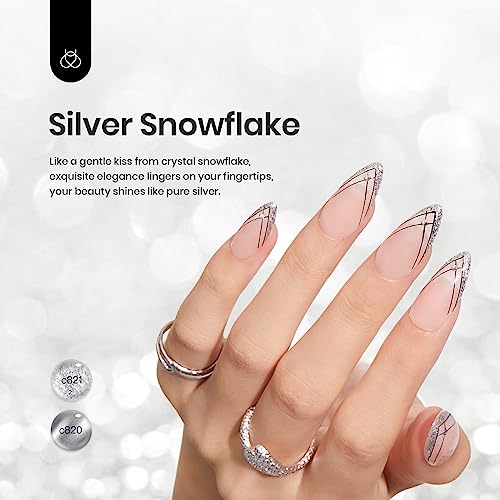 Beetles Reflective Glitter Gel Nail Polish Set for Nail Art - 2 Pcs