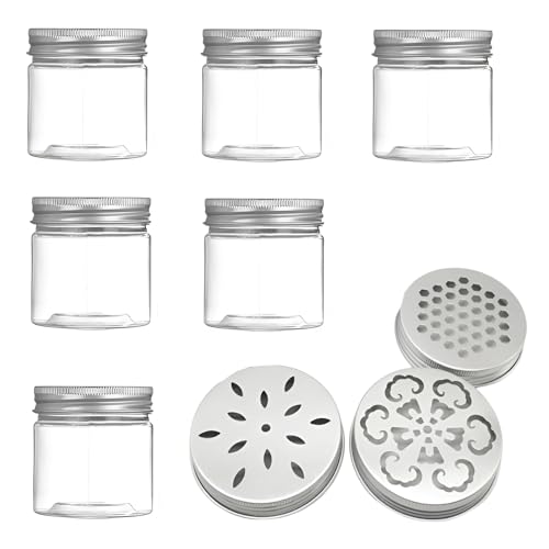 6 PCS Clear Storage Containers with Hollow Lids - 5 oz Aroma Bead Jars