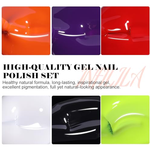 NXJ INFILILA Phantom Glow08 Halloween Gel Nail Polish Set - 6 Colors