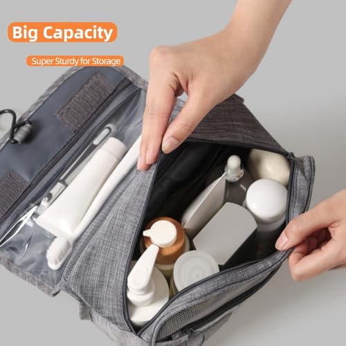 AURIGONSEL Hanging Toiletry Bag with Dry-Wet Separation, Travel Organizer