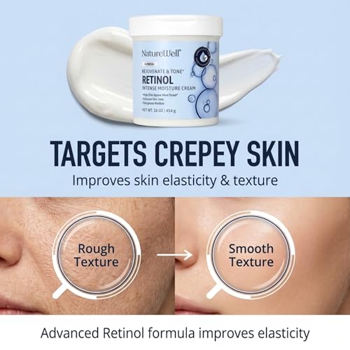 NATURE WELL Retinol Rejuvenate & Tone Moisturizing Body Cream - Old Version, 16oz