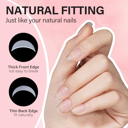 AILLSA Extra Short Coffin Nail Tips Gel Kit - 240pcs Matte