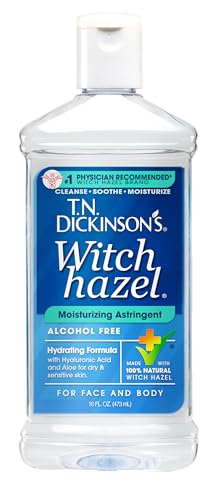 T.N. Dickinson's Witch Hazel Moisturizing Toner 16oz Alcohol-Free with Hyaluronic Acid & Aloe