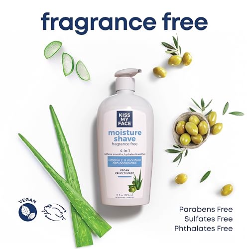 Kiss My Face Fragrance-Free Moisture Shave Cream - 11 fl oz