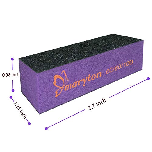 Maryton Nail Buffer Blocks & Foot Scrubber Set for Home Pedicure