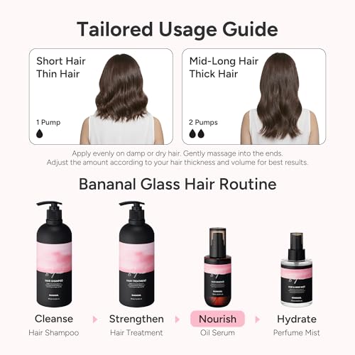 2-in-1 Hair Serum & Perfume Oil - Korean Hair Care, Moroccan Argan Oil & 12 Amino Acids for Dry Damaged Hair, Anti-Frizz Glass Hair Shine, Paraben-Free, Baby Powdery Musk, 3.38 fl oz