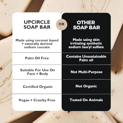 UpCircle Organic Fennel & Cardamom Chai Soap Bar - 3.5oz Vegan Cleanser for Face & Body
