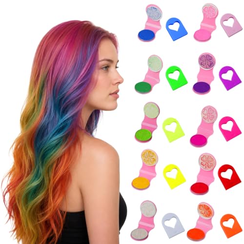 HULYHDP 10-Color Washable Temporary Hair Chalk for Kids & Adults, Safe & Non-Toxic, Perfect for Parties & Cosplay