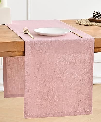 Wracra 13x48 Inch Linen Table Runner - Rustic Burlap Decor