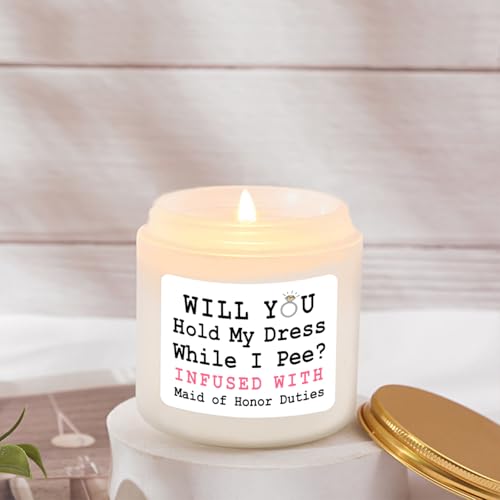 Lavender Scented Candle - Maid of Honor Proposal Gift - 4oz
