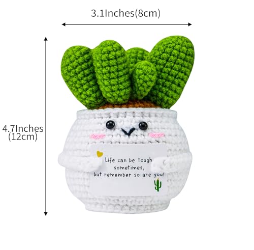 Handmade Crochet Cactus Doll | Positive Emotional Support Gift