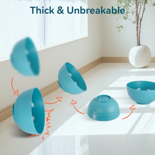 Luckore Unbreakable Wheat Straw Cereal Bowls Set of 8 - 26 oz, Multicolor