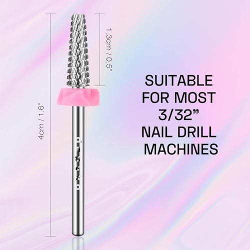 Depvko 3/32'' Nail Drill Bits - Carbide for Acrylic Gel Nails