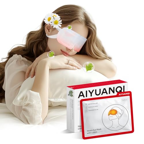 Self Heating Steam Eye Mask with Lutein - Relaxing Warm Compress for Dry Eyes & Sleep - 5 Pack