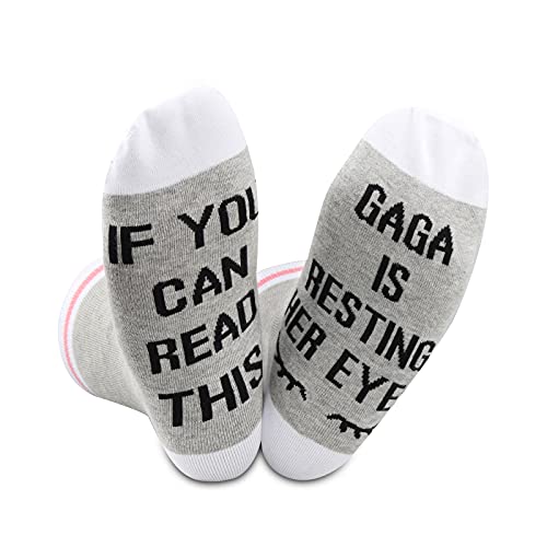 Gaga Resting Eyes Socks 2 Pairs - Gift for Grandma or Mother's Day