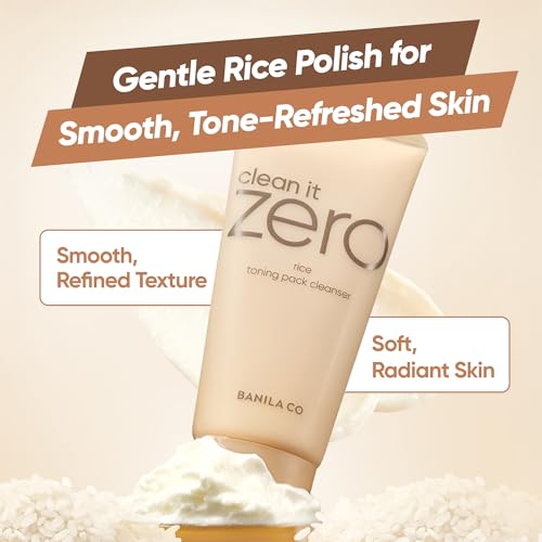 BANILA CO Rice Toning Facial Wash 6.34 oz | Vegan Cleanser with Niacinamide