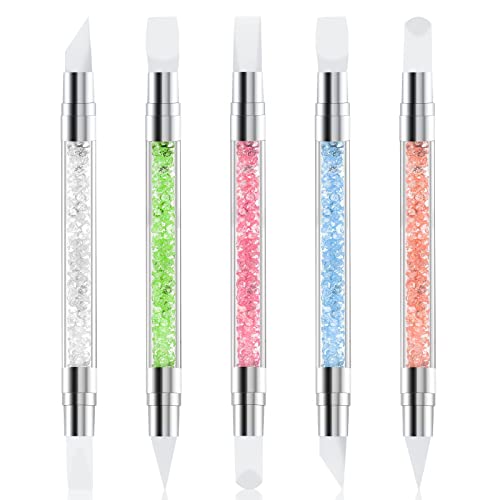 5-Piece Dual-Tipped Silicone Nail Art Sculpting Pen Set