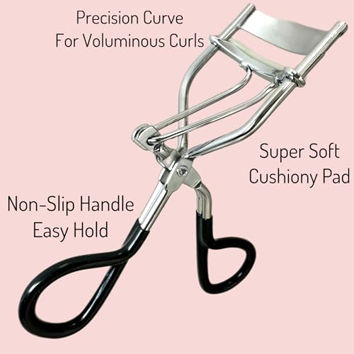 ALAZCO Vintage Eyelash Curler Set of 2 - Easy to Use, Non-Slip Handle, High Impact Eye-Opening Effect