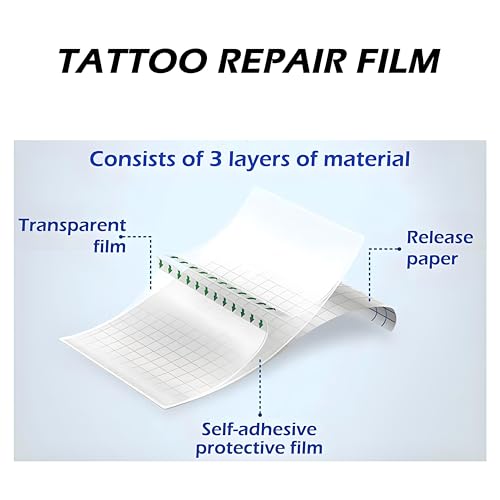 Rayyl Waterproof Tattoo Aftercare Bandage, Transparent Second Skin Film