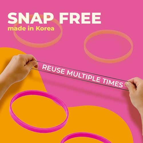 PONIIBAND 2000pcs Non-Toxic Clear Elastic Hair Bands - Snag-Free TPU Ties