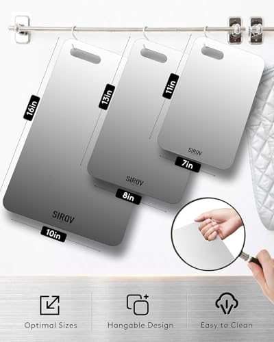 Sirov Titanium Cutting Board - 100% Pure, Non-Toxic, Dishwasher Safe (16" x 10")
