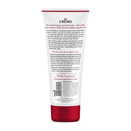 Cremo Barber Grade Shave Cream - Original, 6 Oz (Pack of 2)