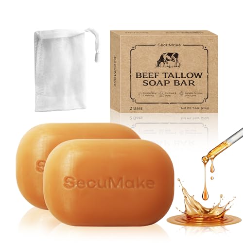 Moisturizing Grass-Fed Tallow Soap Bar - 2 Pack, 3.7 oz Each