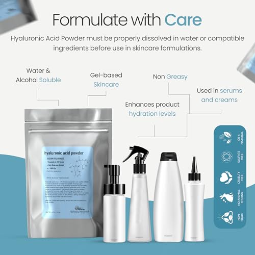 Pure Hyaluronic Acid Powder - 15g (0.52 oz) High Molecular Weight 1800 kDa