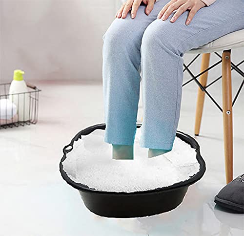 Large Black Foot Soak Tub with Massage - Spa Bath for Pedicures