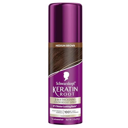 Schwarzkopf Keratin Root Medium Brown Temporary Color Spray
