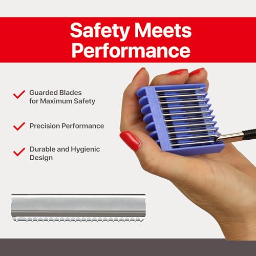 Feather Nape Blade Replacement Blades - 10 Pack, Guarded Stainless Steel