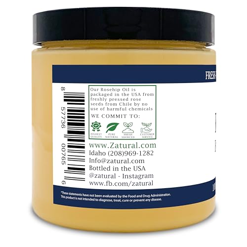 Organic Rosehip & Shea Butter for Skin, Hair & Body - 8 oz Natural Moisturizer
