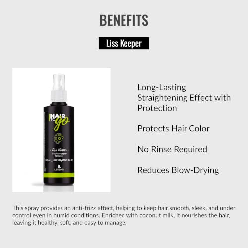Lendan Liss Keeper Straightening Spray - Heat Protectant & Anti-Frizz