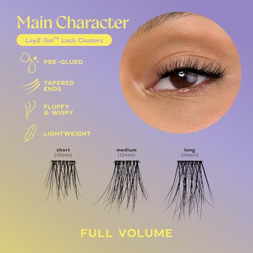 Main Character Full Volume Under-Lash Clusters by Velour - 30 Pieces, Pre-Glued, Vegan