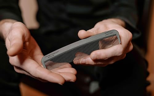 Chicago Comb Model 3 Carbon Fiber Pocket Comb - Anti-Static EDC for Fine Hair